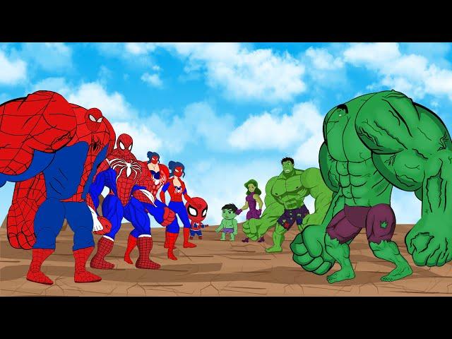 Evolution of HULK Family vs Evolution of SPIDER-MAN Family : Returning From The Dead SECRET