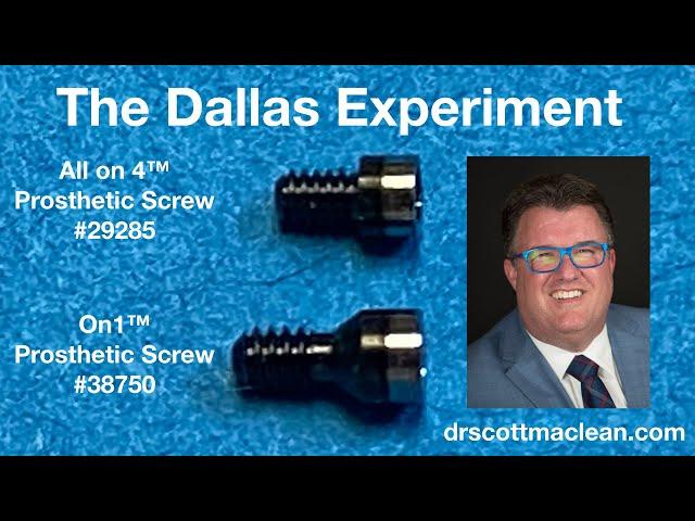 The Dallas Experiment - Comparison of Screw Torque ON1 vs All on 4