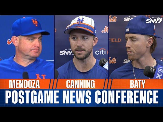 Brett Baty & Carlos Mendoza on 3B's groin tightness, Griffin Canning on tough start in Mets loss