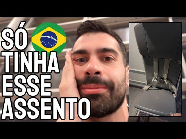 DEZ HORAS DE OVO NA TÁBUA! O único assento que sobrou pra voltar do Brasil