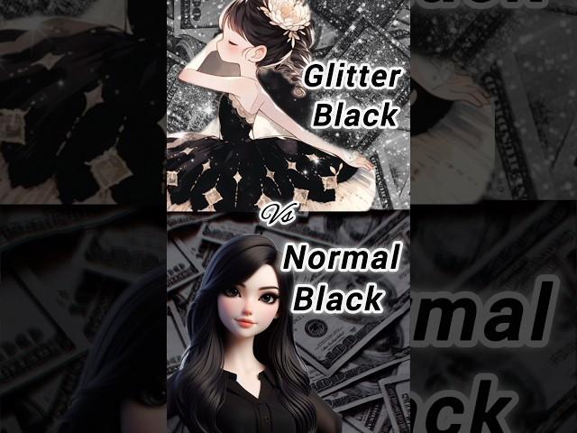 Glitter black vs Normal black Challenge #black #glitter #shorts #tiktok #ytshorts #trending #fyp