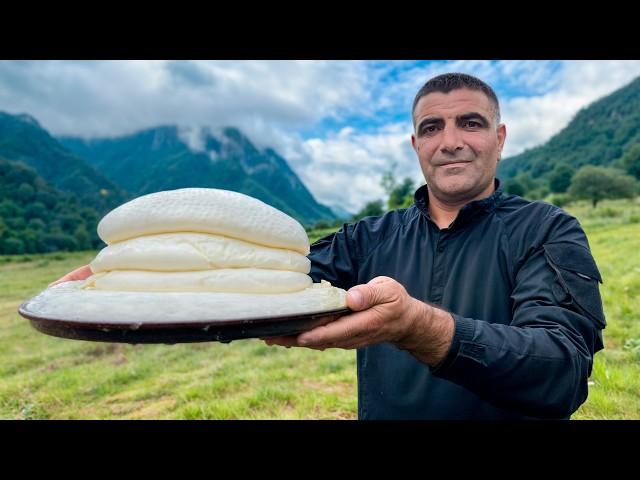 Making Creamy Homemade Cheese from Village Cow Milk - Step by Step