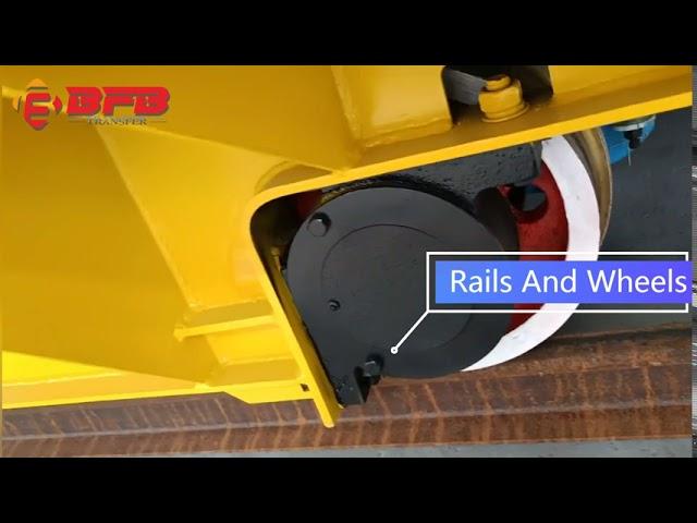 DC Motor Battery Power Rail Transfer Cart, 20 Ton Trolley On Tracks