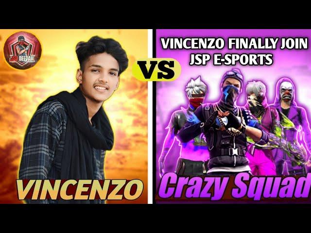 VINCENZO JOIN JSP E-SPORTS || GUILD TESTING || ODISHA LEGEND