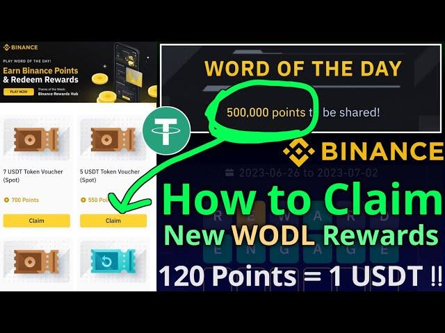 How to Use Binance Rewards Points | New WODL Reward | Claim Free USDT