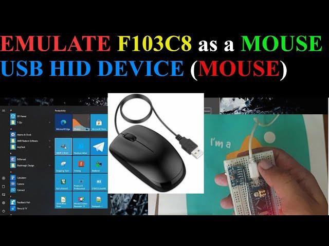 How to EMULATE STM32F103 as a MOUSE || CubeIDE || USB HID DEVICE