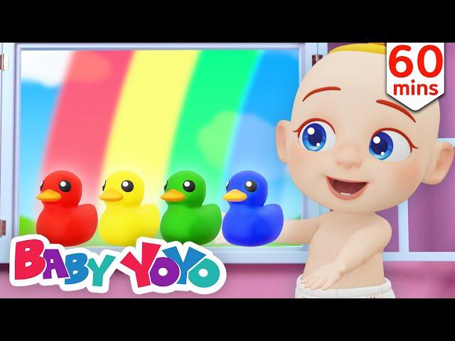 The Colors Song (Rainbow Ducks) + more nursery rhymes & Kids songs - Baby yoyo