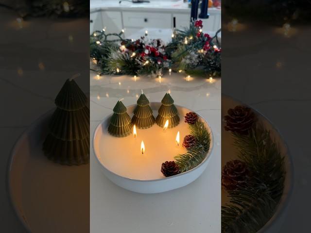 DIY Christmas candle ️ #christmas #diy #candle #candlemaking #christmastime #holiday #satisfying
