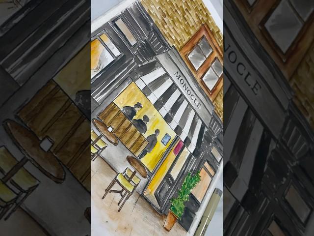 Urban watercolour painting #art #watercolor #urbanpainting #urbanart #penandink