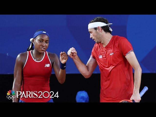 Coco Gauff, Taylor Fritz emerge victorious in mixed doubles first round | Paris Olympics