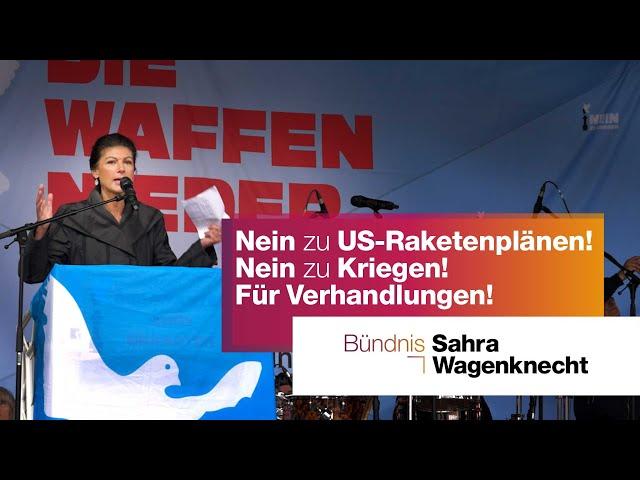 Nein zu US-Raketenplänen! Nein zu Kriegen! Für Verhandlungen!