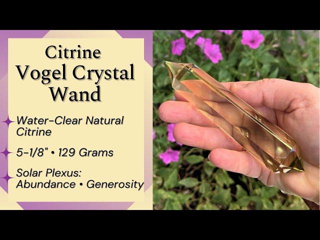 Natural Brazilian Citrine Crystal Wand 6 Facets (129g)