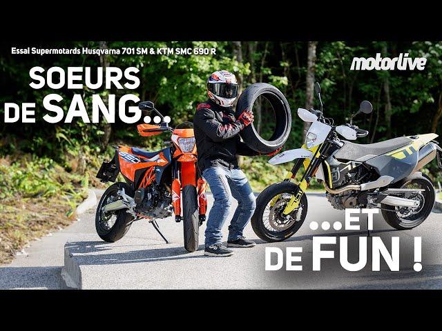 Test Supermotards Husqvarna 701 SM & KTM SMC 690 R