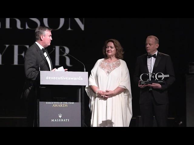 Gina Rinehart accepting CEO Magazine's Chairperson of the Year Award