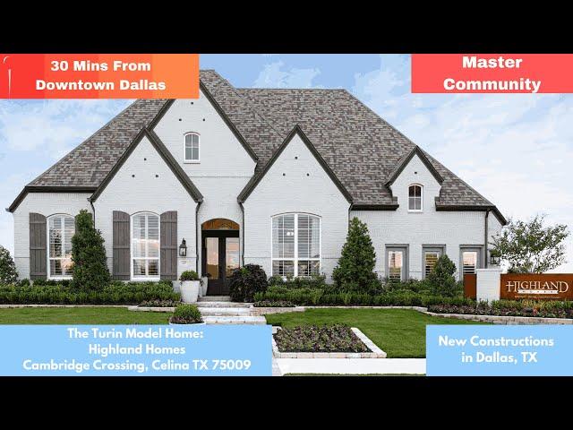 Highland Homes Turin Model Home - Cambridge Crossing, Celina TX | Master Community #TXRealtor