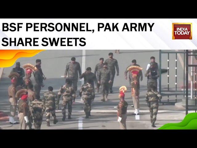 Watch: BSF, Pakistan Army Exchange Sweets At Attari-Wagah Border On 74th Republic Day