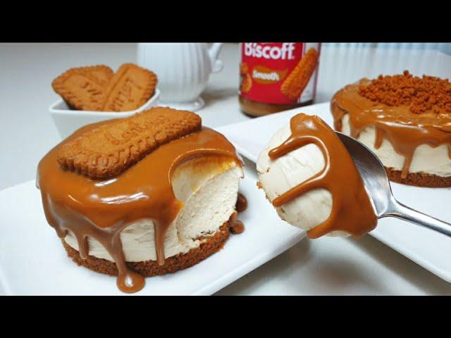 EASY NO BAKE BISCOFF CHEESECAKE l NO GELATIN, NO EGG