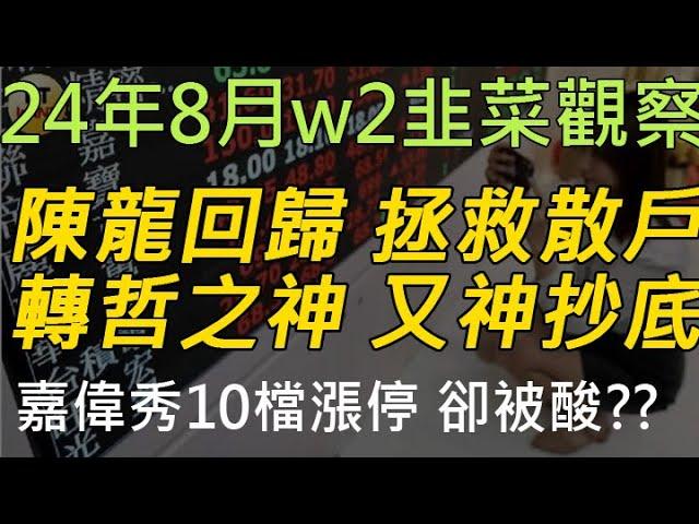 24年8月-第2週 |韭菜的股市觀察 #投資 #理財 #韭菜