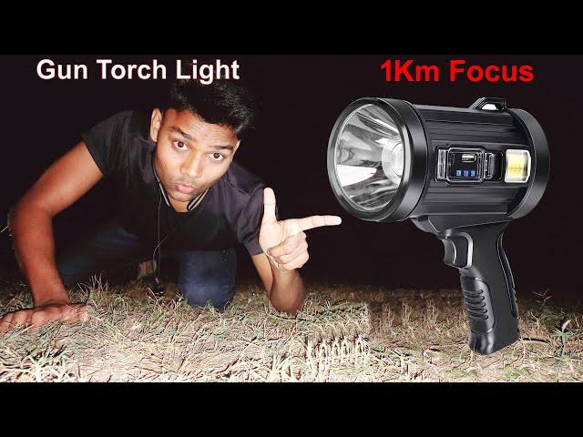 Gun torch light 1km Focus  REVIEW & UNBOXING