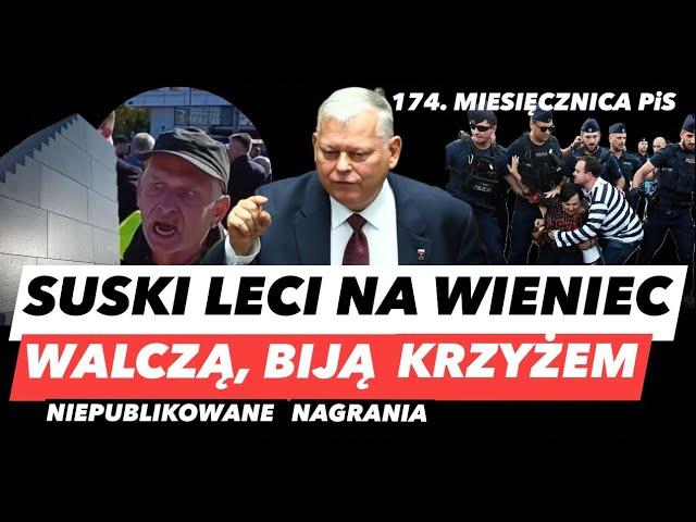 SUSKI RZUCA SIĘ NA WIENIEC – ATAK NA POLICJANTA️DZIKUSA Z PiS PONIOSŁO I FOGIEL MIOTA LEGITYMACJĄ