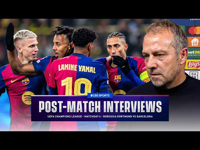 Hansi Flick & Dani Olmo react as Barcelona topple Dortmund | UCL Today