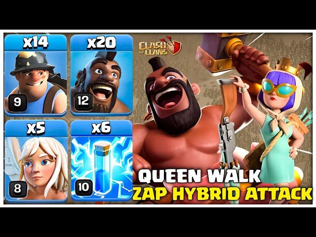 TH15 ZAP HYBRID - MINER + HOG = HYBRID* BEST TH15 Attack Strategy - Clash of Clans