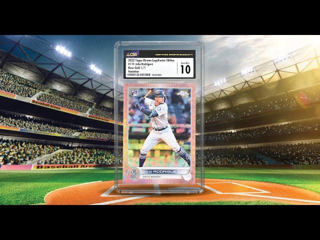 CSG Grades HUGE Julio Rodriguez 2022 Topps Chrome Logofractor Rookie Card