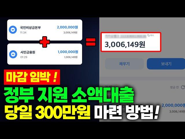 소액대출 100만원 받고 200만원 더 받는 방법! (feat.정부지원 비상금)