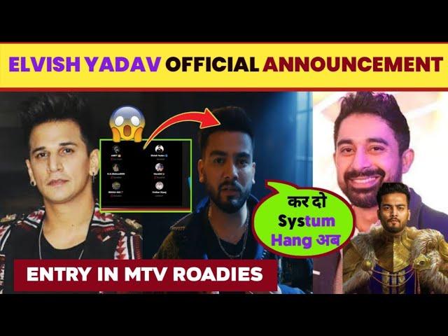 Elvish Yadav Officially Confirmed Entry In MTV Roadies Elvish Army Se Ki Request