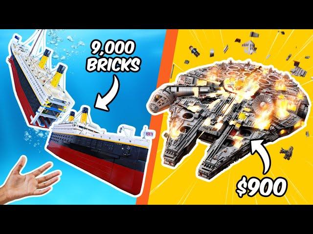 DESTROYING the world's BIGGEST LEGO SETS...