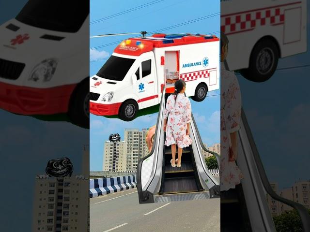 My Ambulance Helicopter is flying with me in the sky - funny VFX magic #funny#vfx #shorts