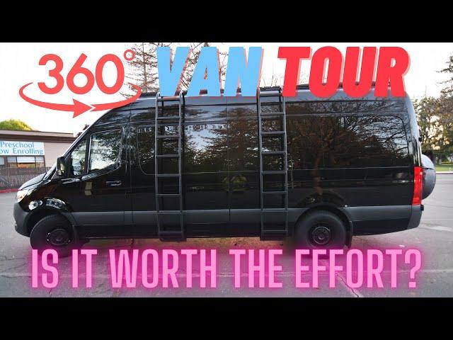 360° VanLife Sprinter Camper Van Tour▶️ DIY Van Conversion Is it worth the effort?