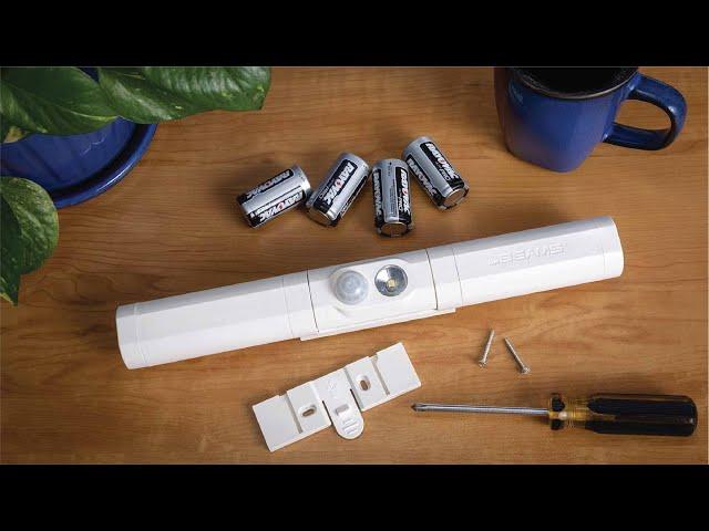 Easy Install: Mr Beams LED Wireless Motion Sensor Battery Powered Slim Safety Light MB970