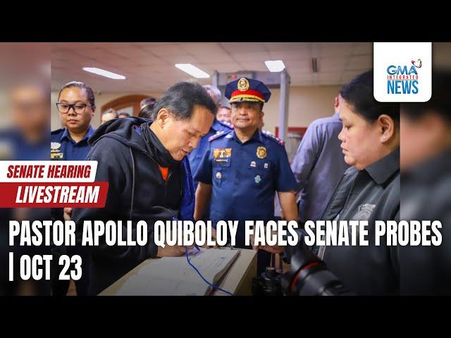 LIVE: Pastor Apollo Quiboloy at the Senate hearing (October 23, 2024) - Replay