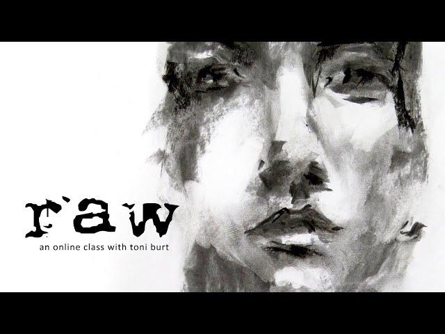 "raw" charcoal portrait class