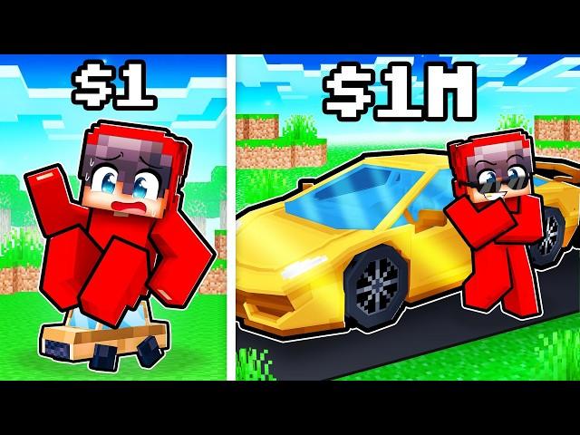 $1 vs $1,000,000 CAR in Minecraft!