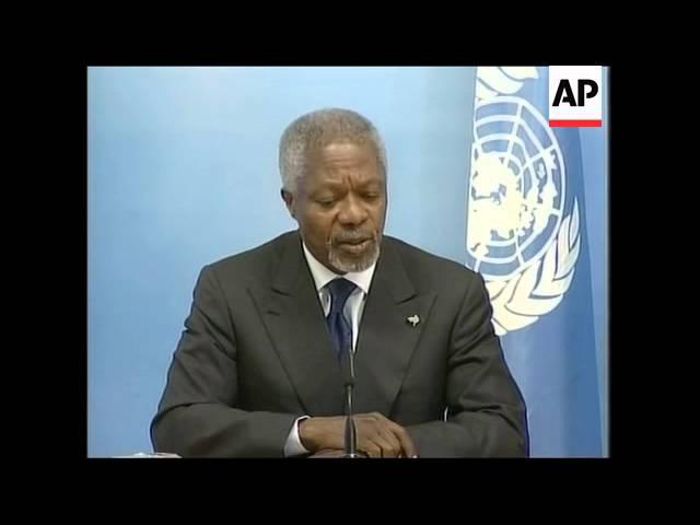 Annan meets Israeli foreign minister