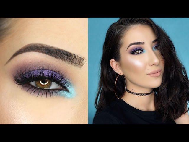 Purple and Teal Smokey Eye Makeup Tutorial