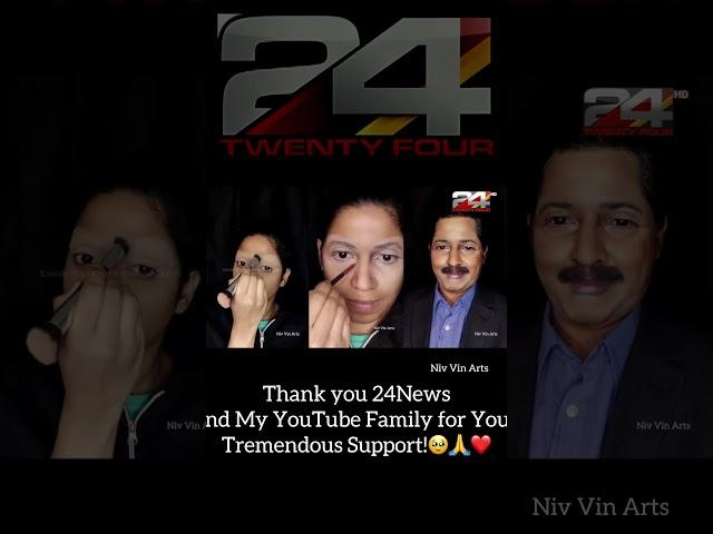 Thank you so much ️ | Niv Vin Arts | 24News |#makeup #transformation #makeuptransformation