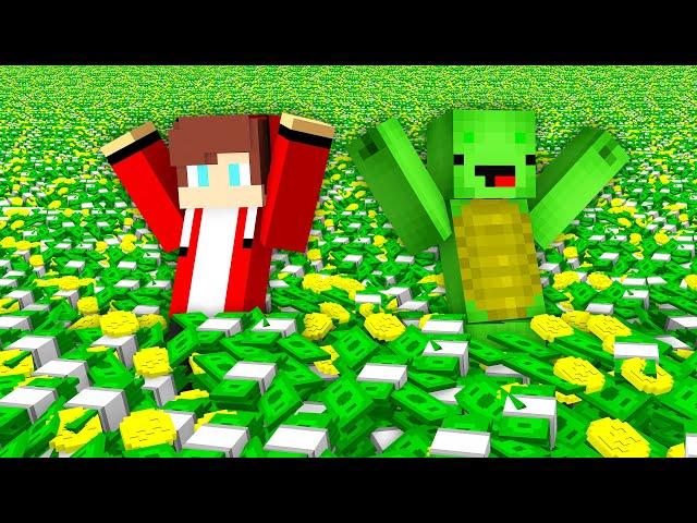 Mikey and JJ Have INFINITE MONEY in Minecraft! Maizen Security house hide and seek Family