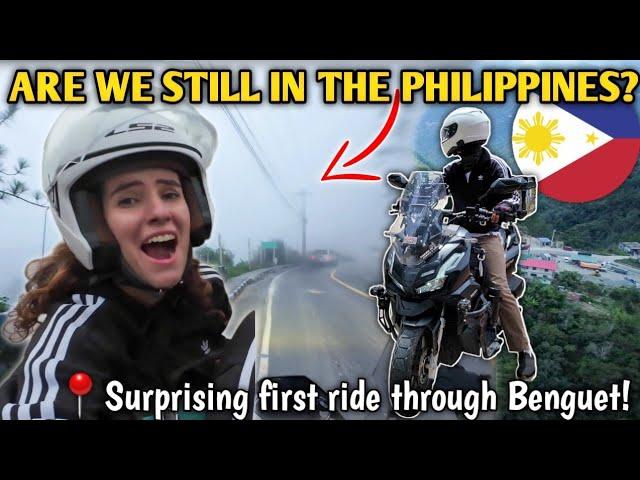 WE FOUND PHILIPPINES FOGGIEST & COLDEST TOWN! First time riding through Benguet!