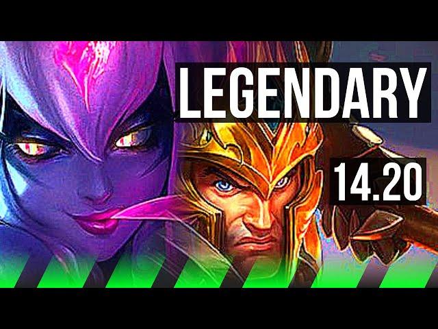 EVELYNN vs JARVAN IV (JGL) | 23/1/5, Rank 4 Eve, Legendary, 6 solo kills | KR Diamond | 14.20