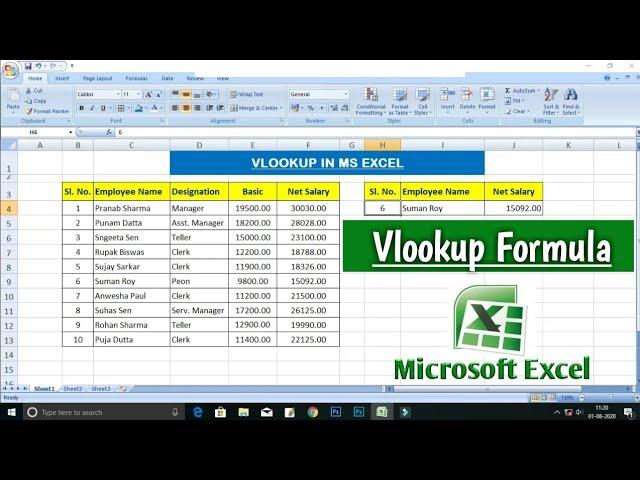 How To Use VLOOKUP Formula in Microsoft Excel | VLOOKUP in Excel | Excel VLOOKUP