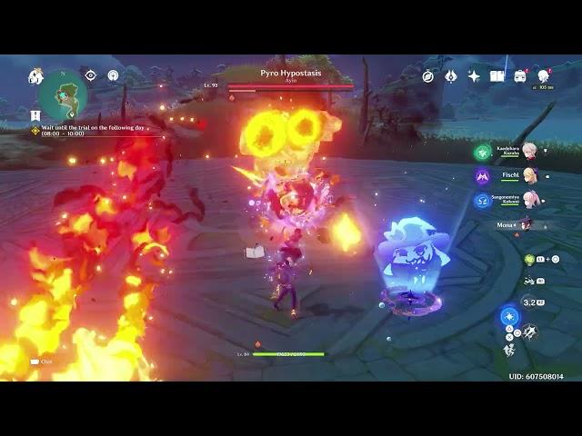 dousing the local land fire (Pyro Hypostasis battle)