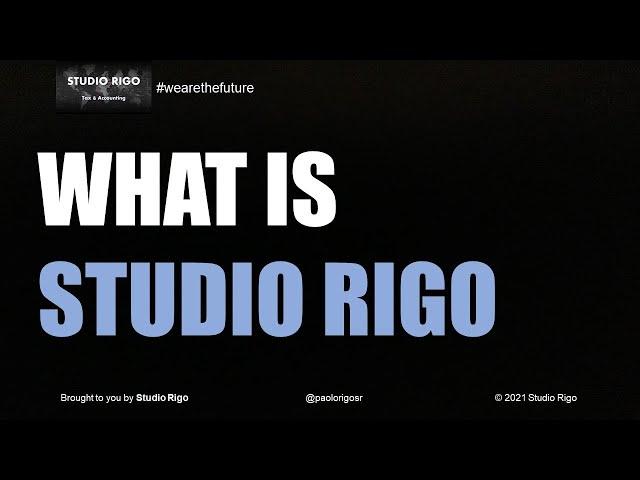 Welcome To Studio Rigo