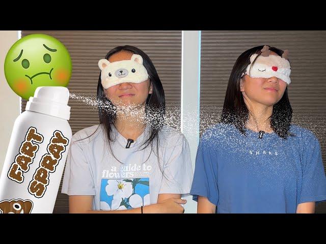 Blindfolded Smelling Challenge! | Janet and Kate