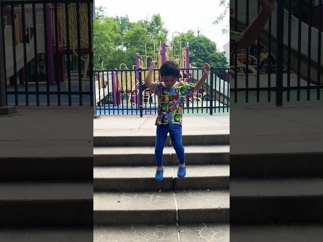 Advik’s Joyful Stair-Jumping Adventure at the Park! #shorts #awesomeadvik