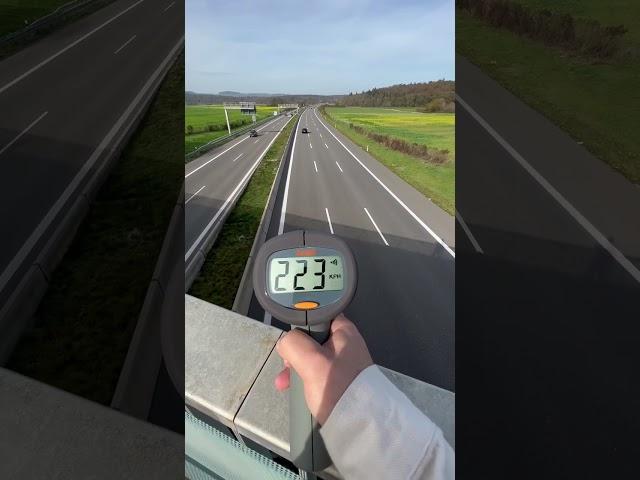 Testing velocity speed radar on German autobahn #shorts #cars #fyp