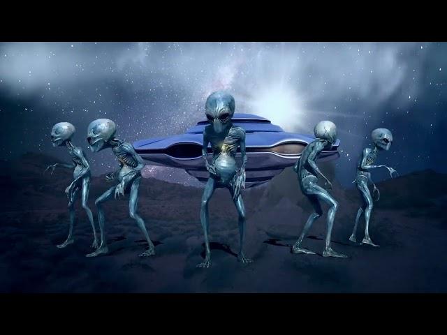 ALIEN UFO VJ Loop - Trippy Psychedelic Halloween Party Background Animation