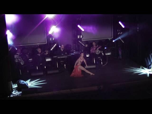 Turkish Belly Dancer, Oryantal Floorwork Improvisation to Live Arabic Band